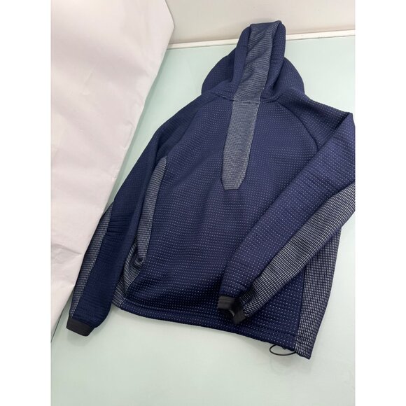 Nike Women's Hoodie Full Zip Performance Fleece Blue Funnel Neck Running Small S - Picture 3 of 9
